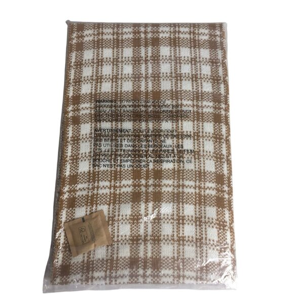 Timberland Scarf Buffalo Plaid Beige Fall Cozy Soft - Picture 4 of 6